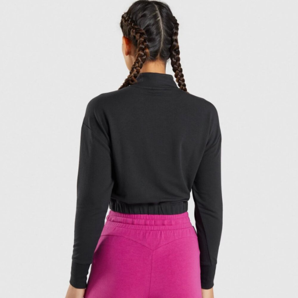 Gymshark Training Pippa Pullover Black Quarter Zip Top - Picture 2 of 9
